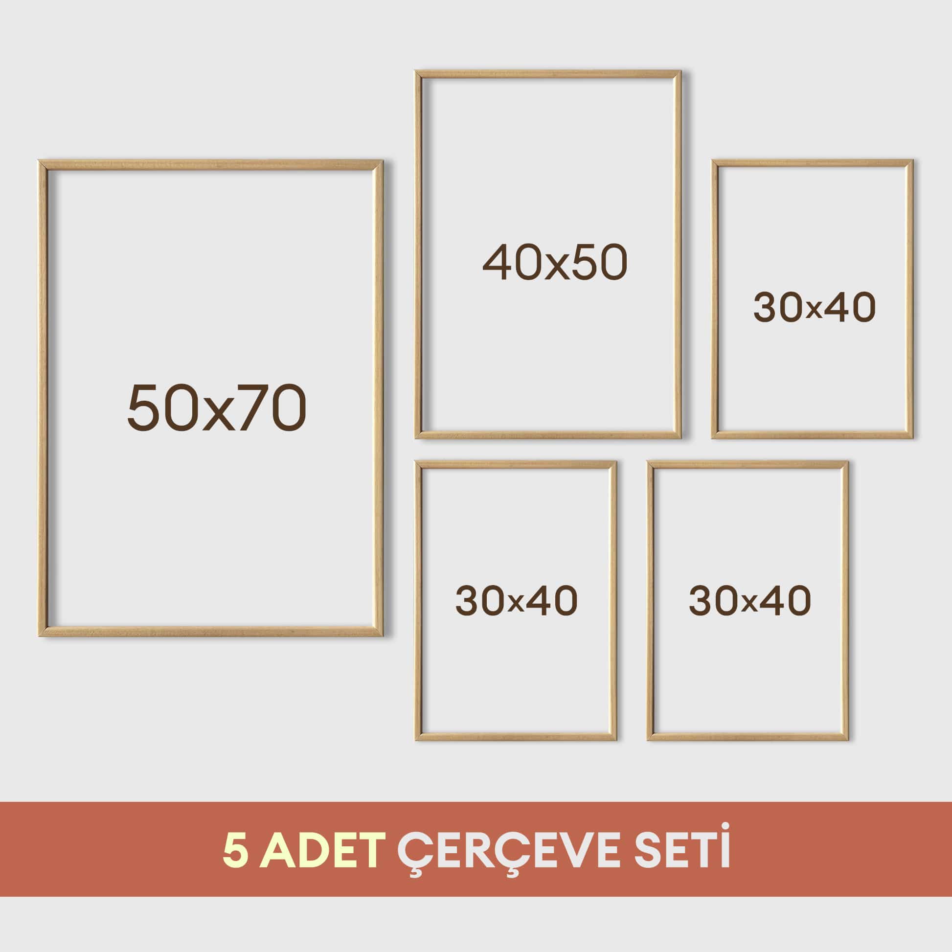 Patenli Zürafa ve Kaykaycı Dostlar Serisi - 5 Parça İsimli Bebek & Çocuk Odası Tablo Seti