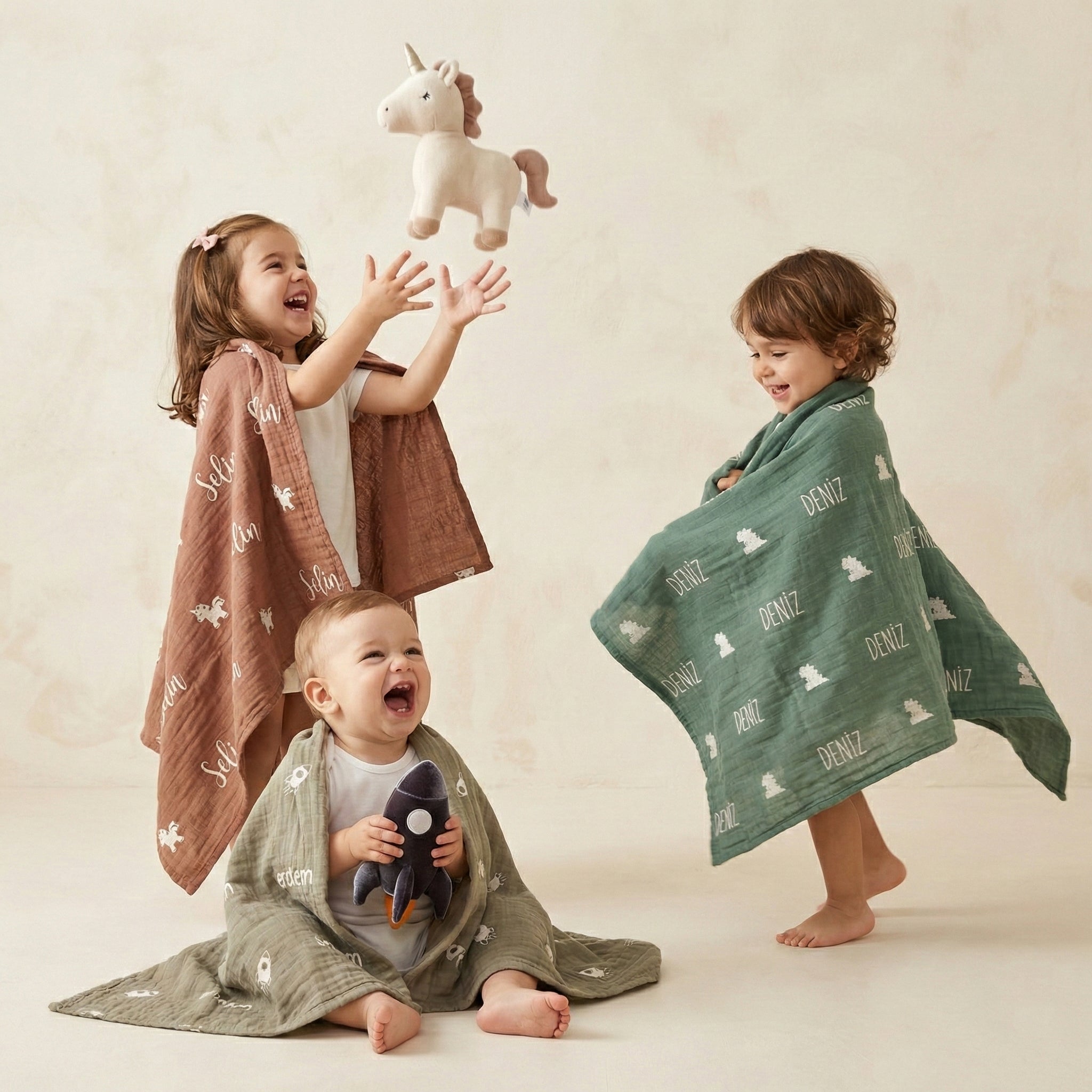 Kişiye Özel %100 Pamuk Müslin Battaniye