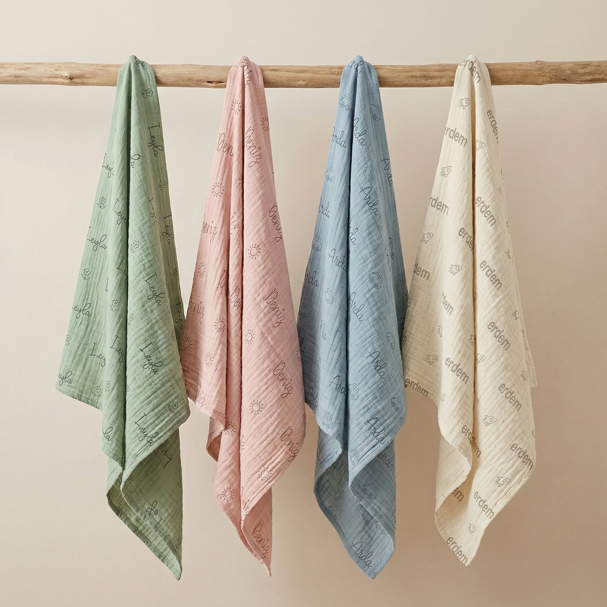 Kişiye Özel %100 Pamuk Müslin Battaniye