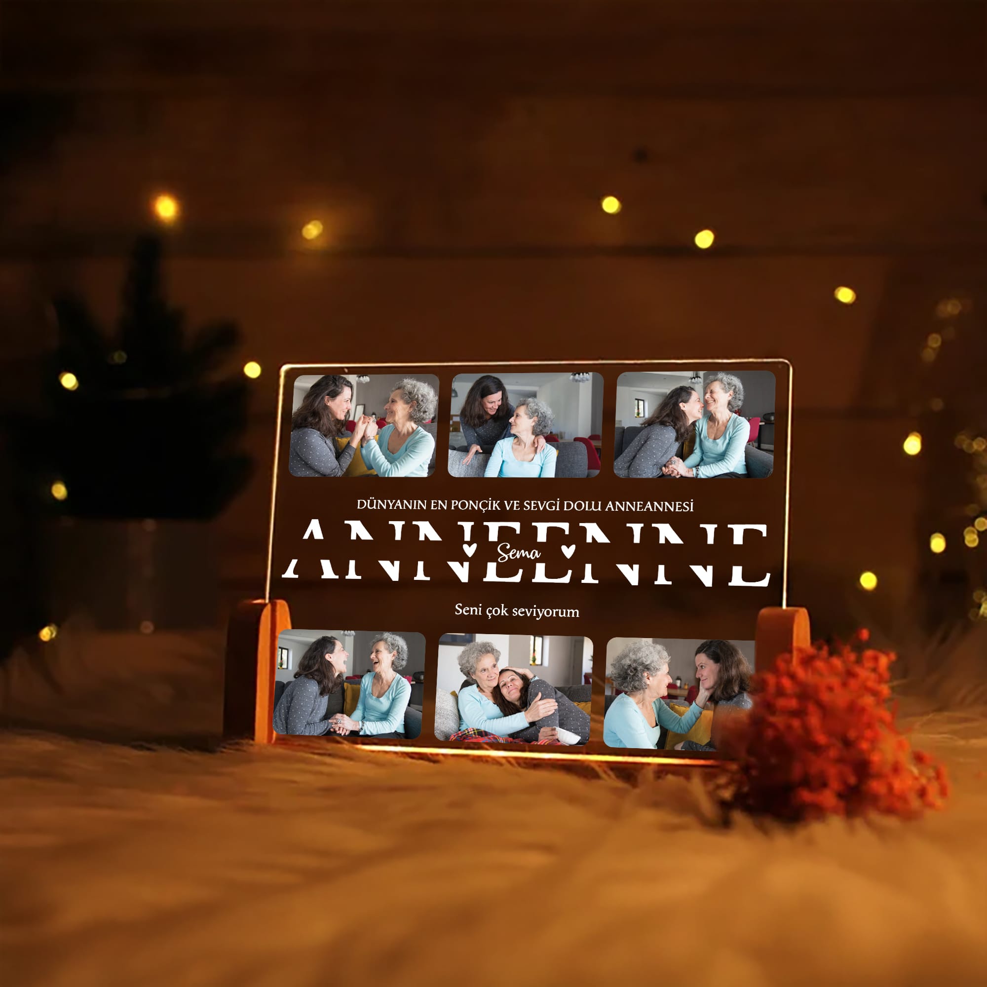 KİŞİYE ÖZEL "ANNEANNE" GECE LAMBASI