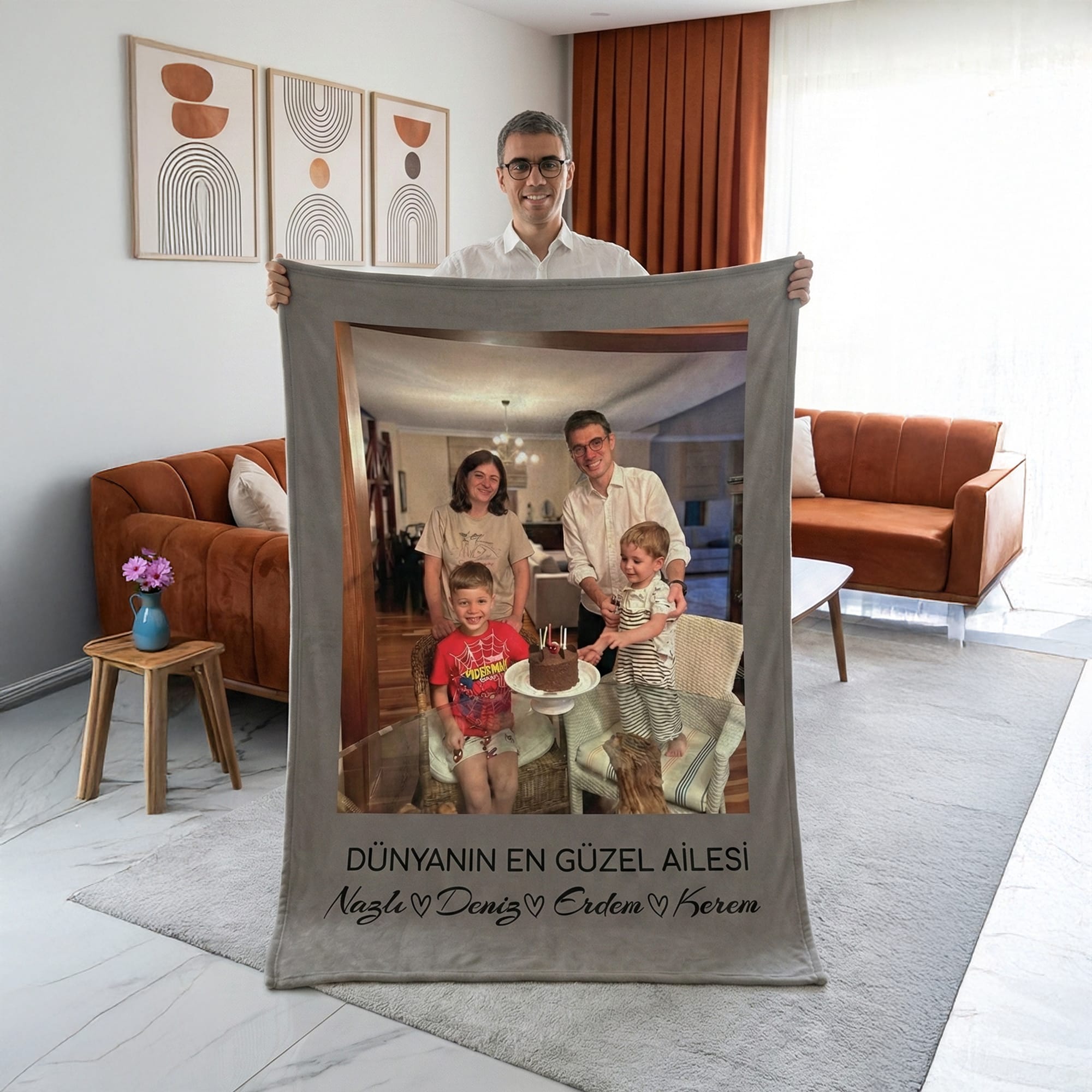 Bonibom Resim Kolajlı Battaniyesi