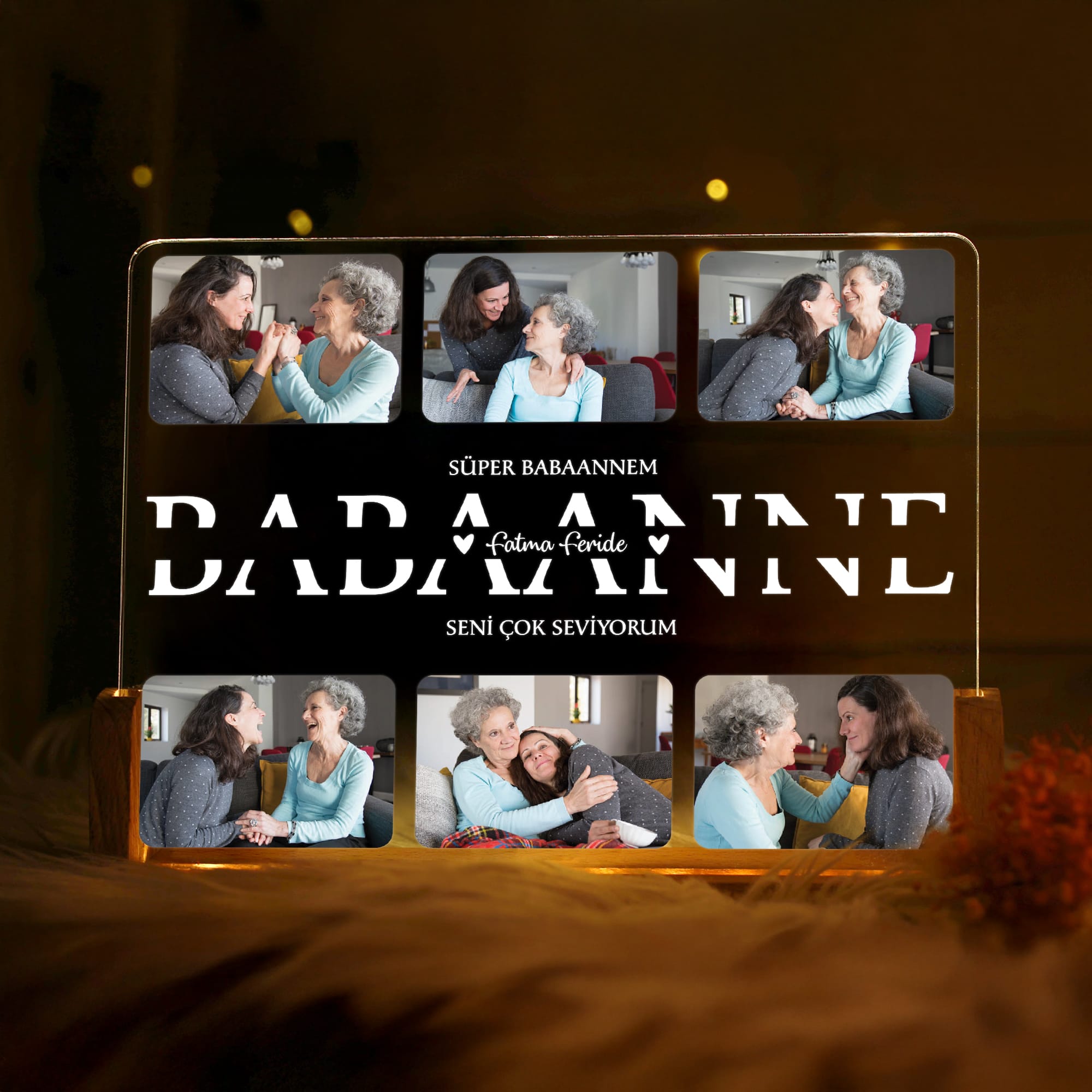 KİŞİYE ÖZEL "BABAANNE" GECE LAMBASI