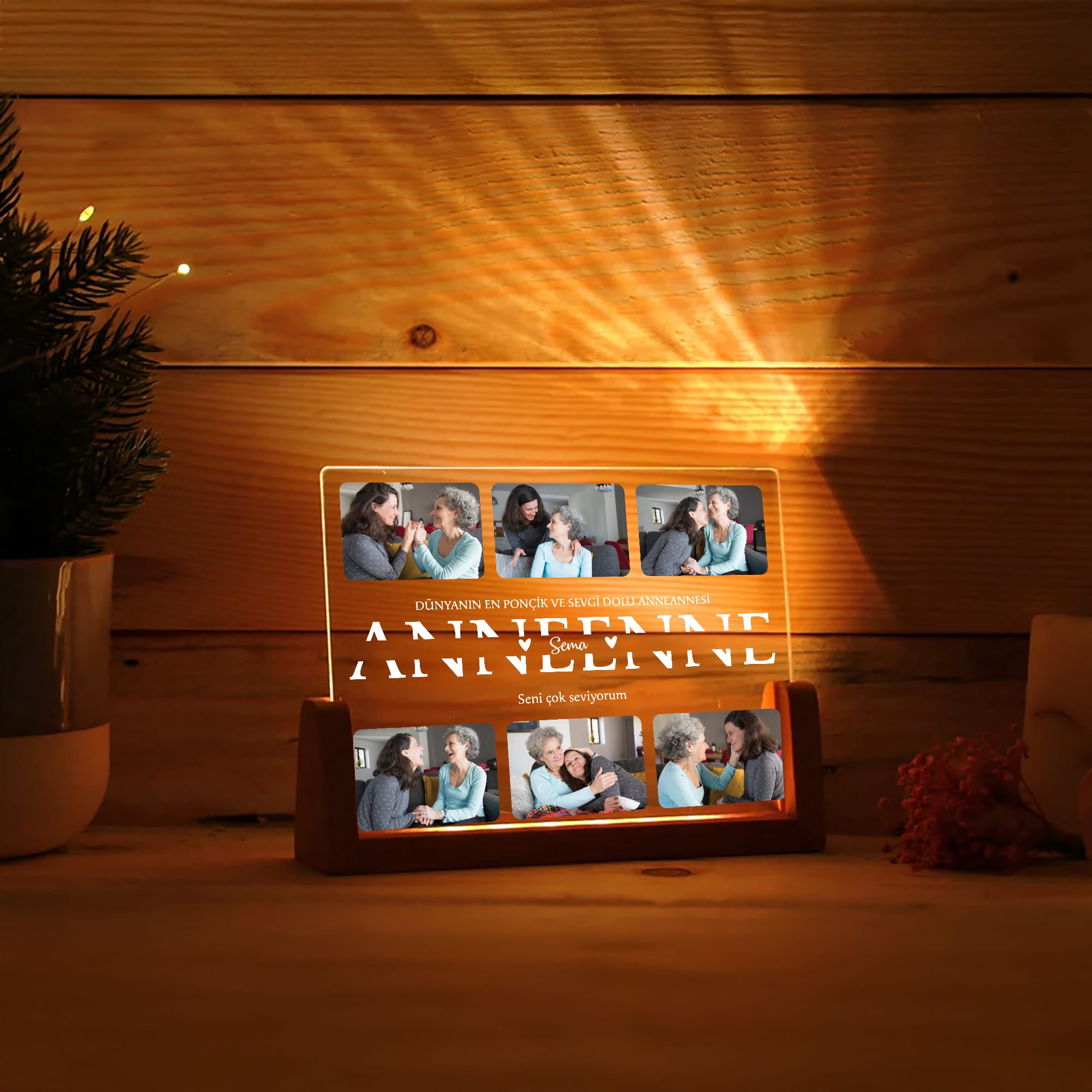 KİŞİYE ÖZEL "ANNEANNE" GECE LAMBASI