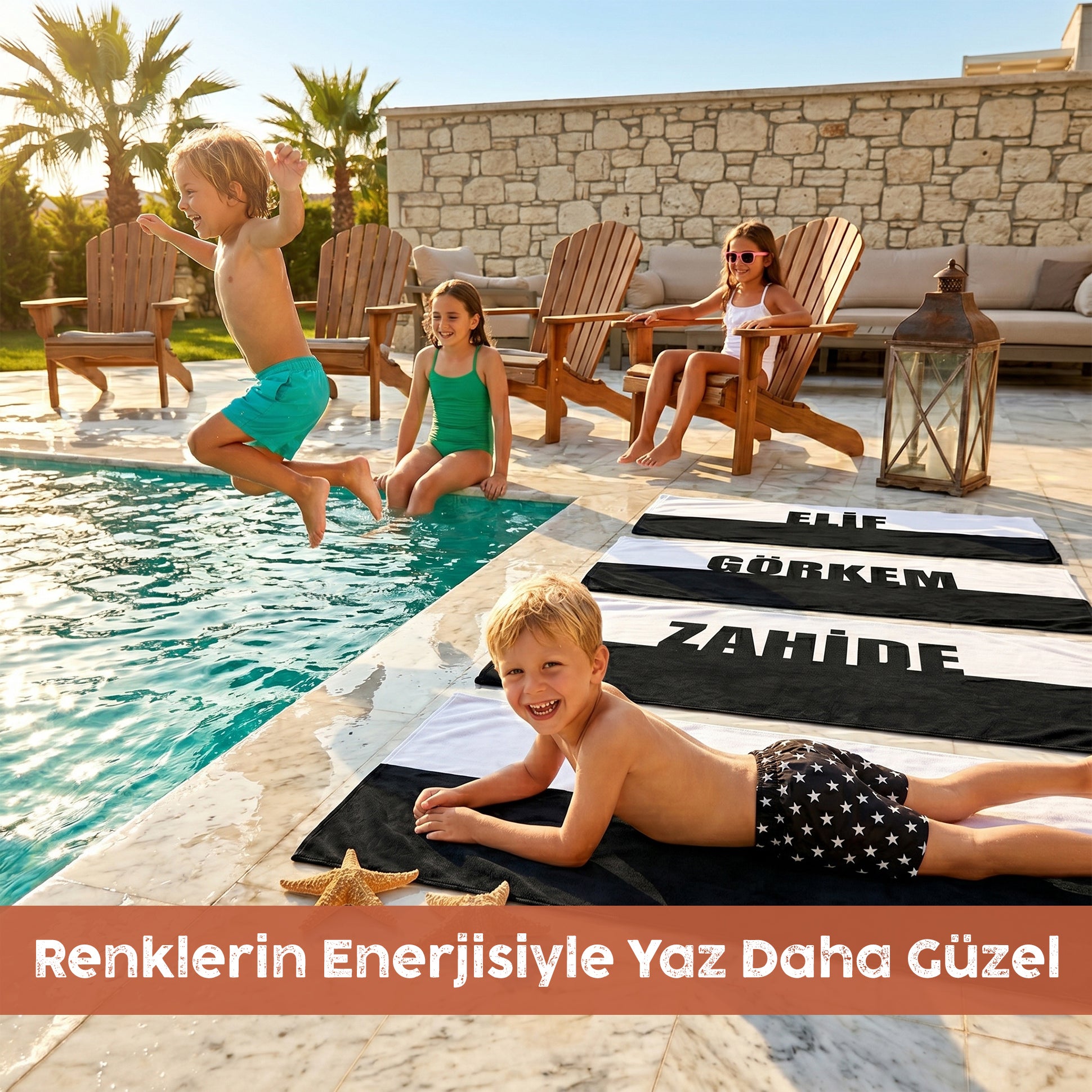 Kişiye Özel Gönül Renkleri Plaj Havlusu