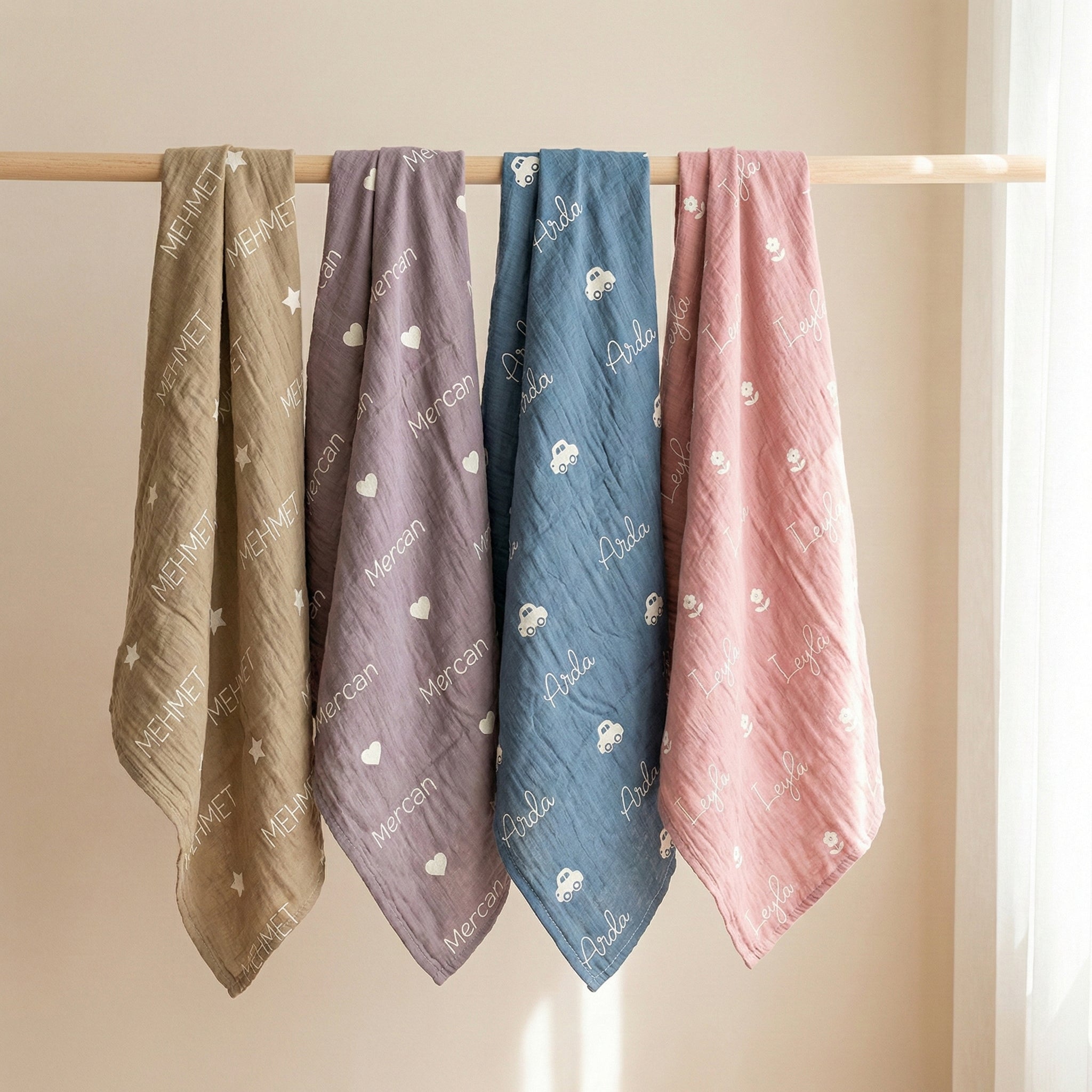 Kişiye Özel %100 Pamuk Müslin Battaniye