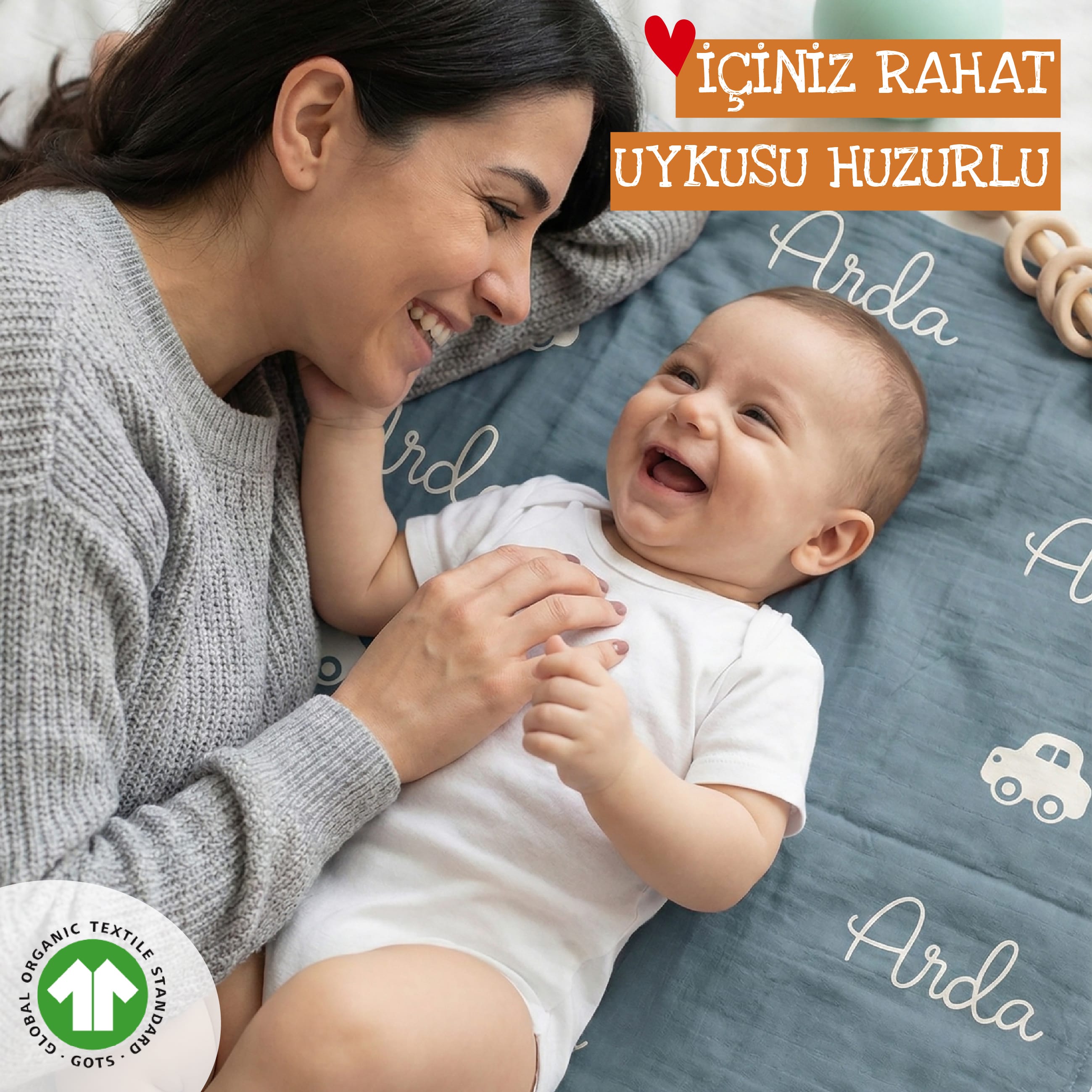 Kişiye Özel %100 Pamuk 2 Katlı Müslin Örtü