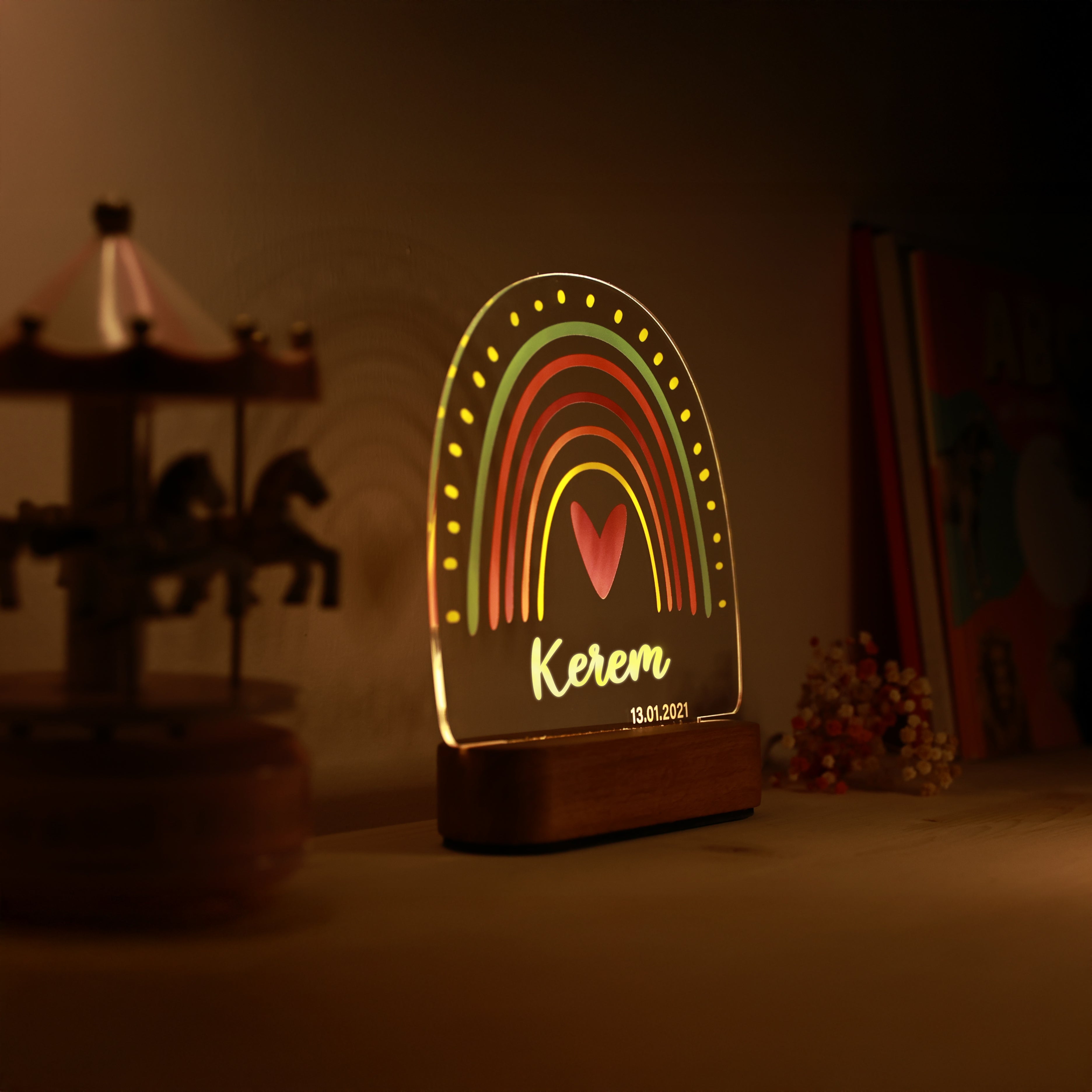 KİŞİYE ÖZEL GÖKKUŞAĞI LED GECE LAMBASI