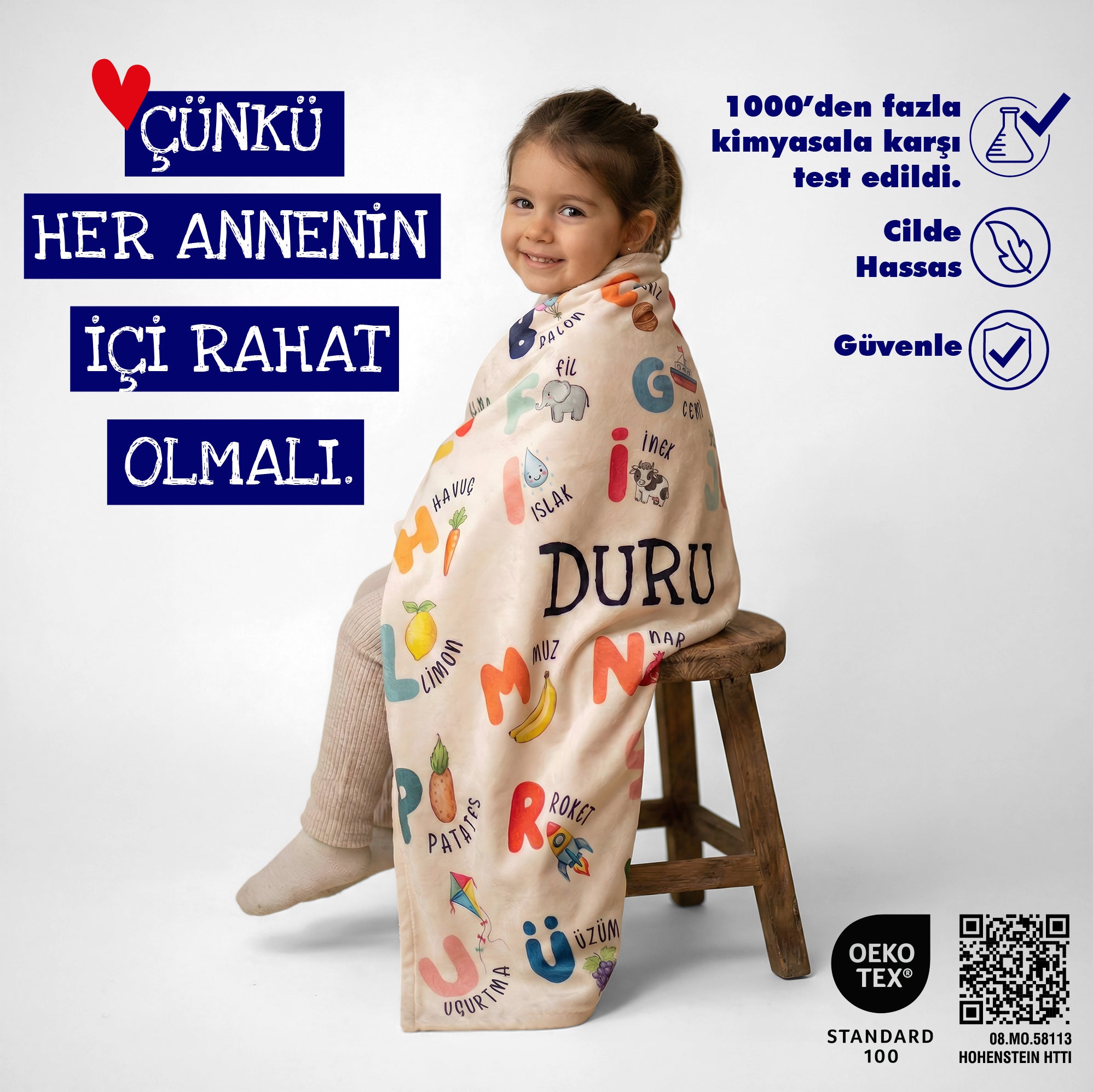 Bonibom Eğitici Alfabe Battaniyesi