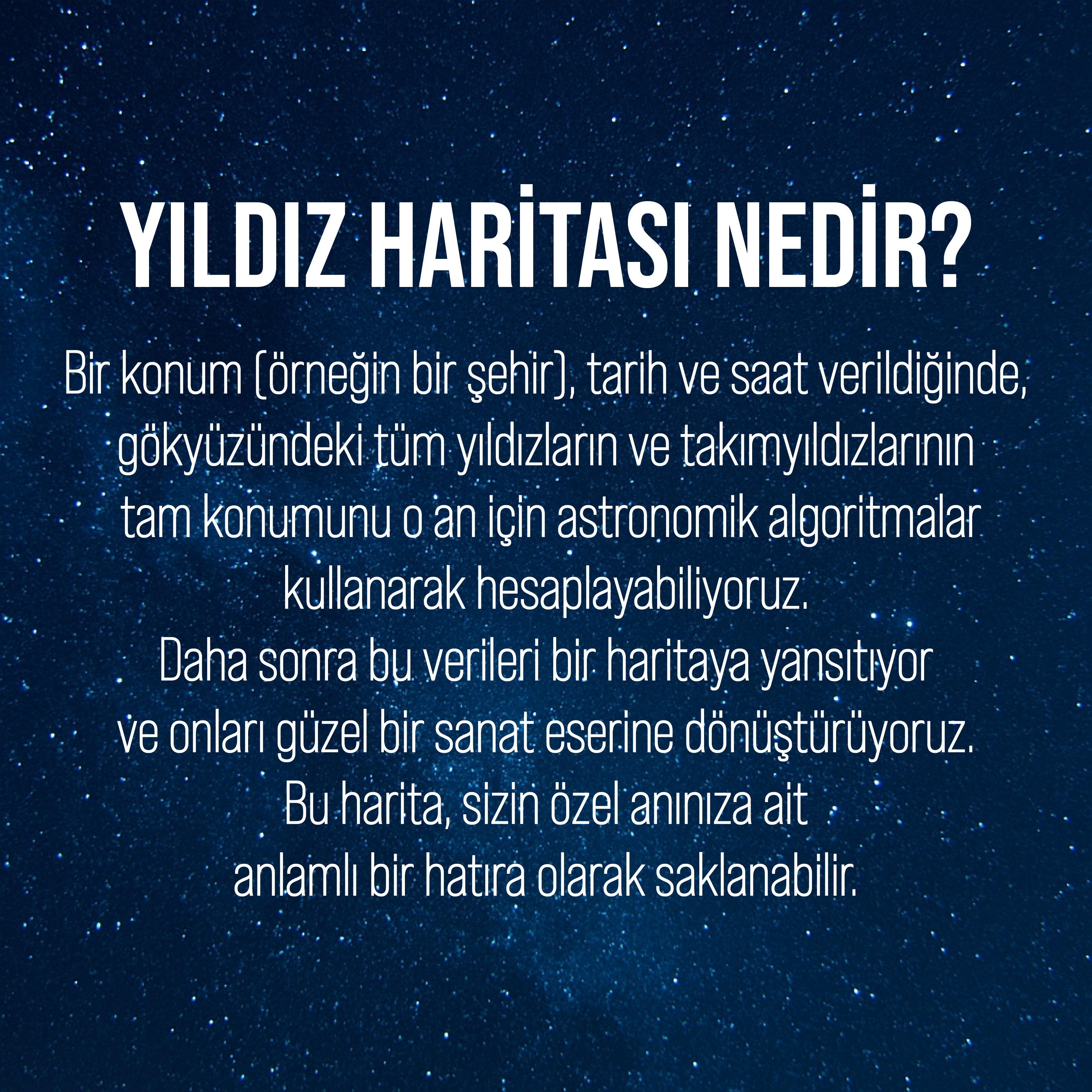 KİŞİYE ÖZEL YILDIZ HARİTASI TABLO
