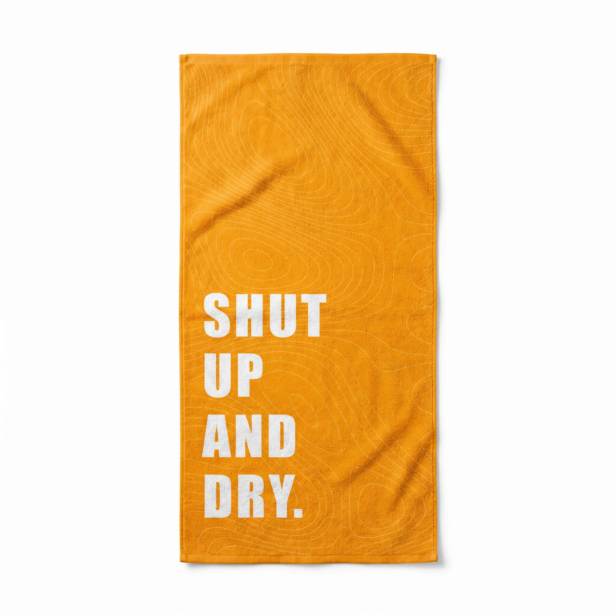 "SHUT UP AND DRY." Sloganlı Plaj Havlusu - Bonibom LOUD SUMMER Koleksiyonu