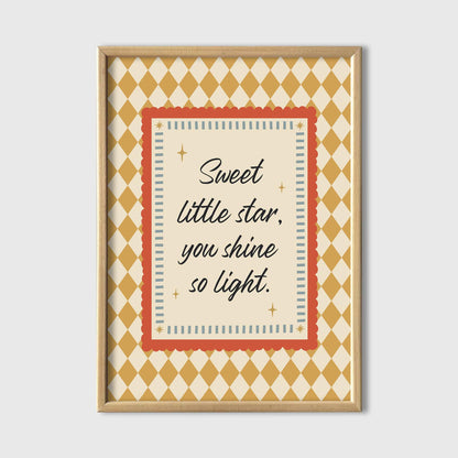 "Sweet Little Star" Çocuk Tablo