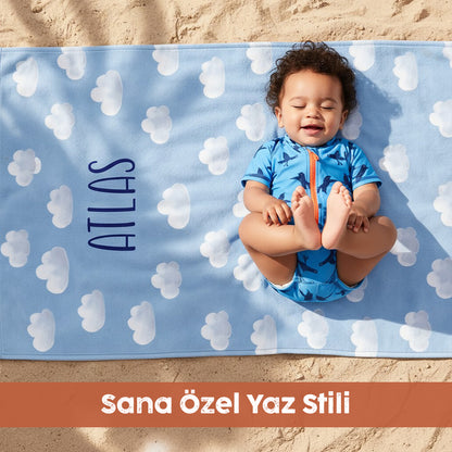 ☁️ Bonibom Bulut Koleksiyonu | Kişiye Özel İsimli Plaj Havlusu