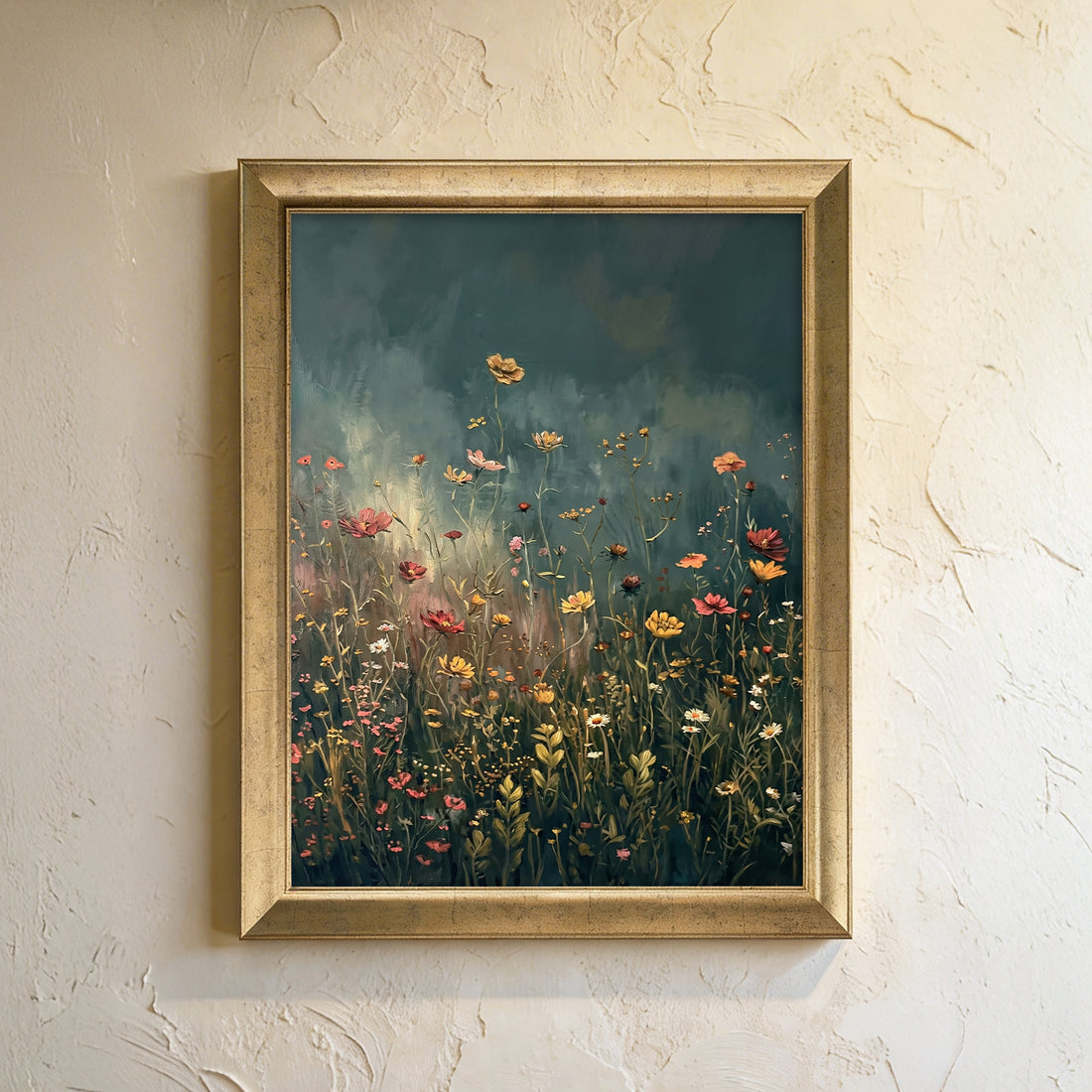 "Deep Green" Floral Tablo