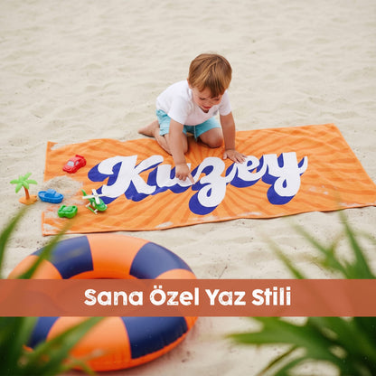 Kişiye Özel "Retro" Serisi Çocuk Havlusu