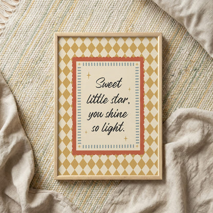"Sweet Little Star" Çocuk Tablo