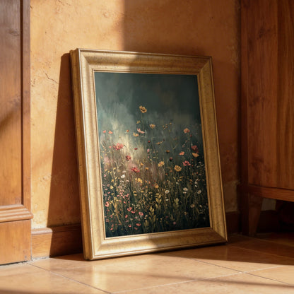 "Deep Green" Floral Tablo