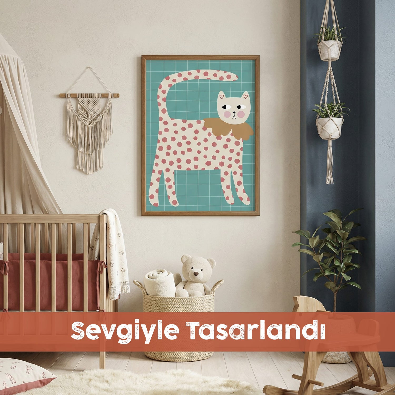 "Sevimli Kedi" Çocuk Tablo