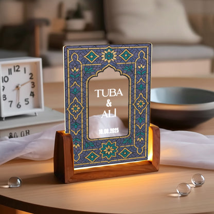 KİŞİYE ÖZEL VİTRAY DESENLİ GECE LAMBASI