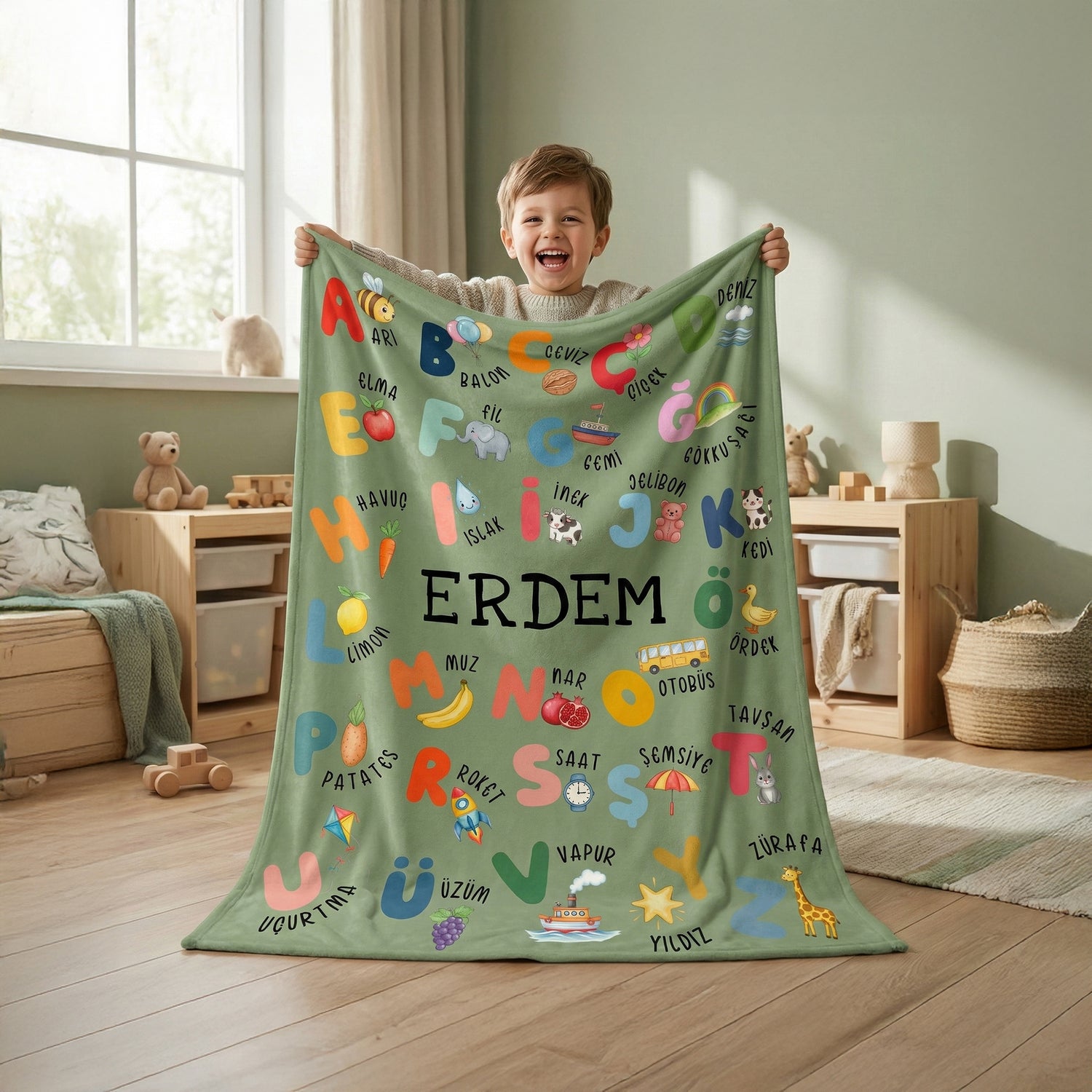 Bonibom Eğitici Alfabe Battaniyesi