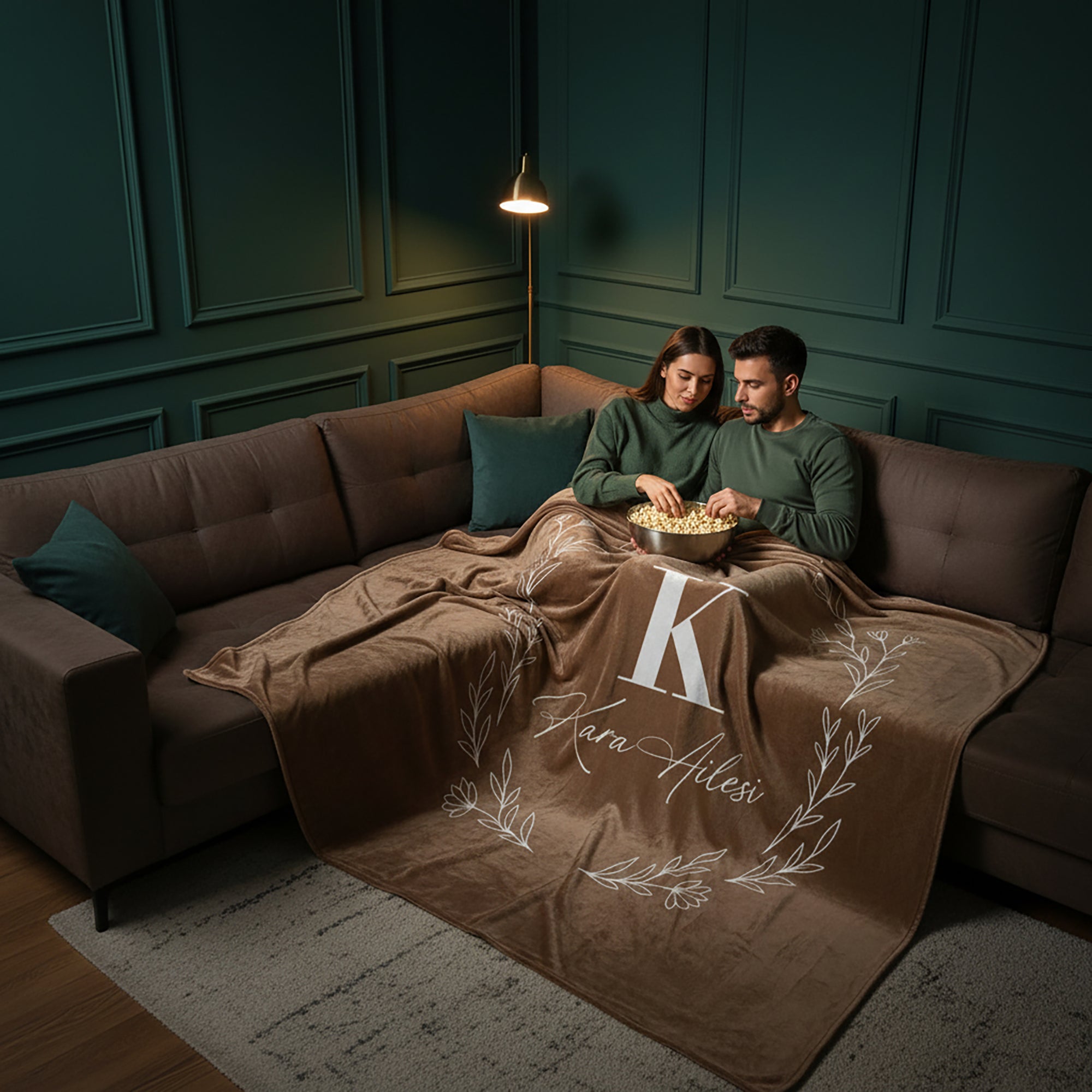 İsim ve Tarihli Çift Battaniyesi