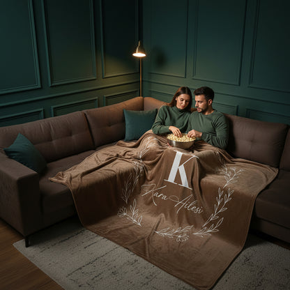 İsim ve Tarihli Çift Battaniyesi