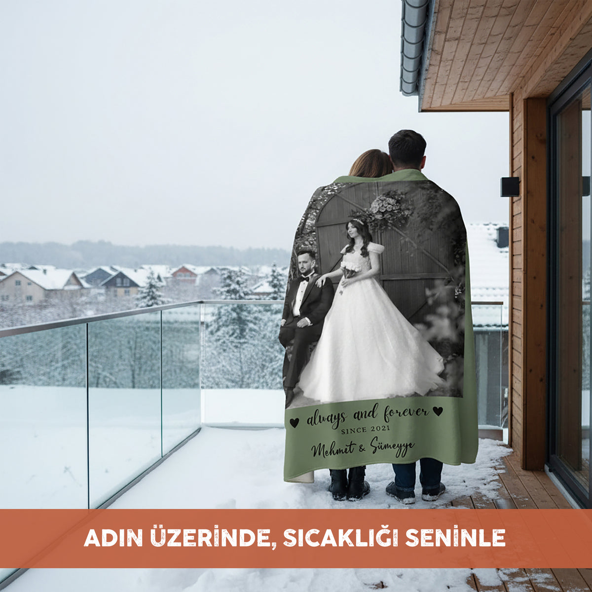 Bonibom Kişiye Özel Fotoğraf Kolajlı Battaniye