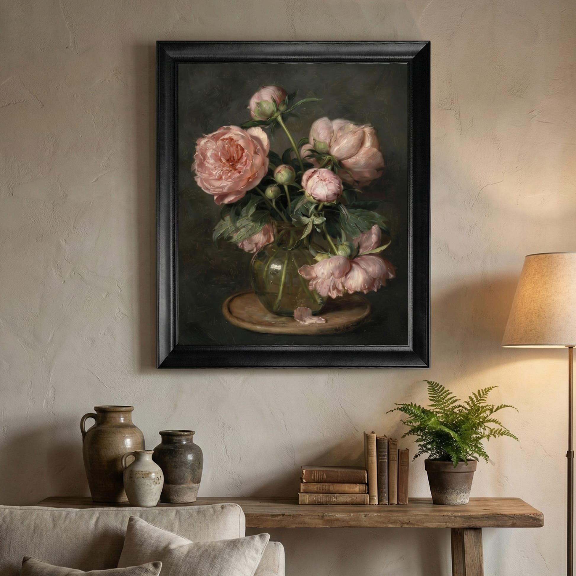 "Pinky Rose" Floral Tablo