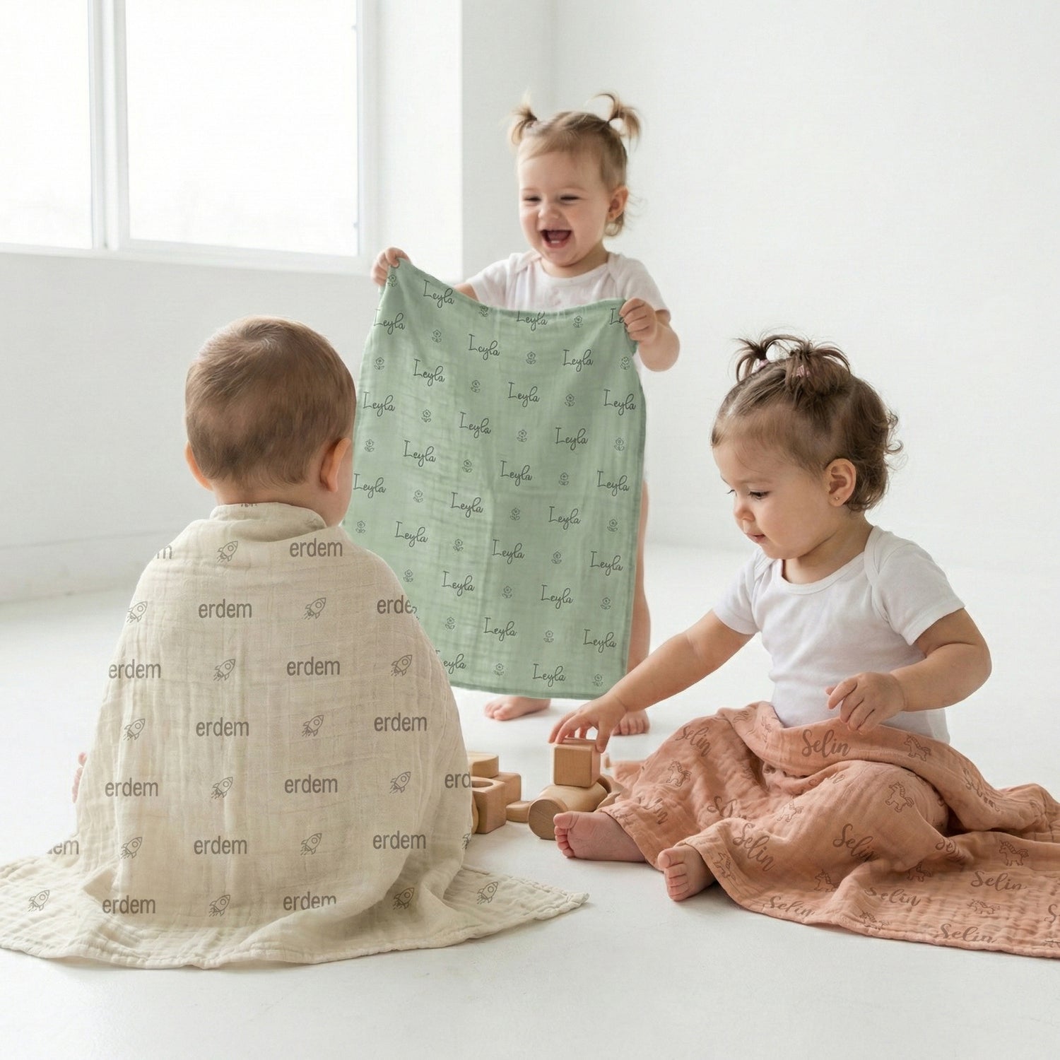 Kişiye Özel %100 Pamuk Müslin Battaniye