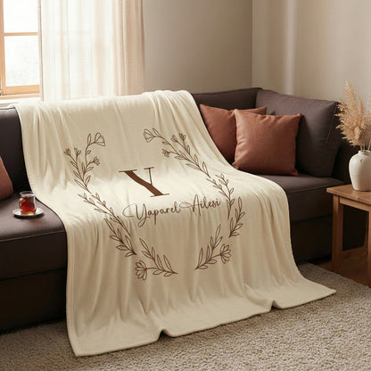 İsim ve Tarihli Çift Battaniyesi