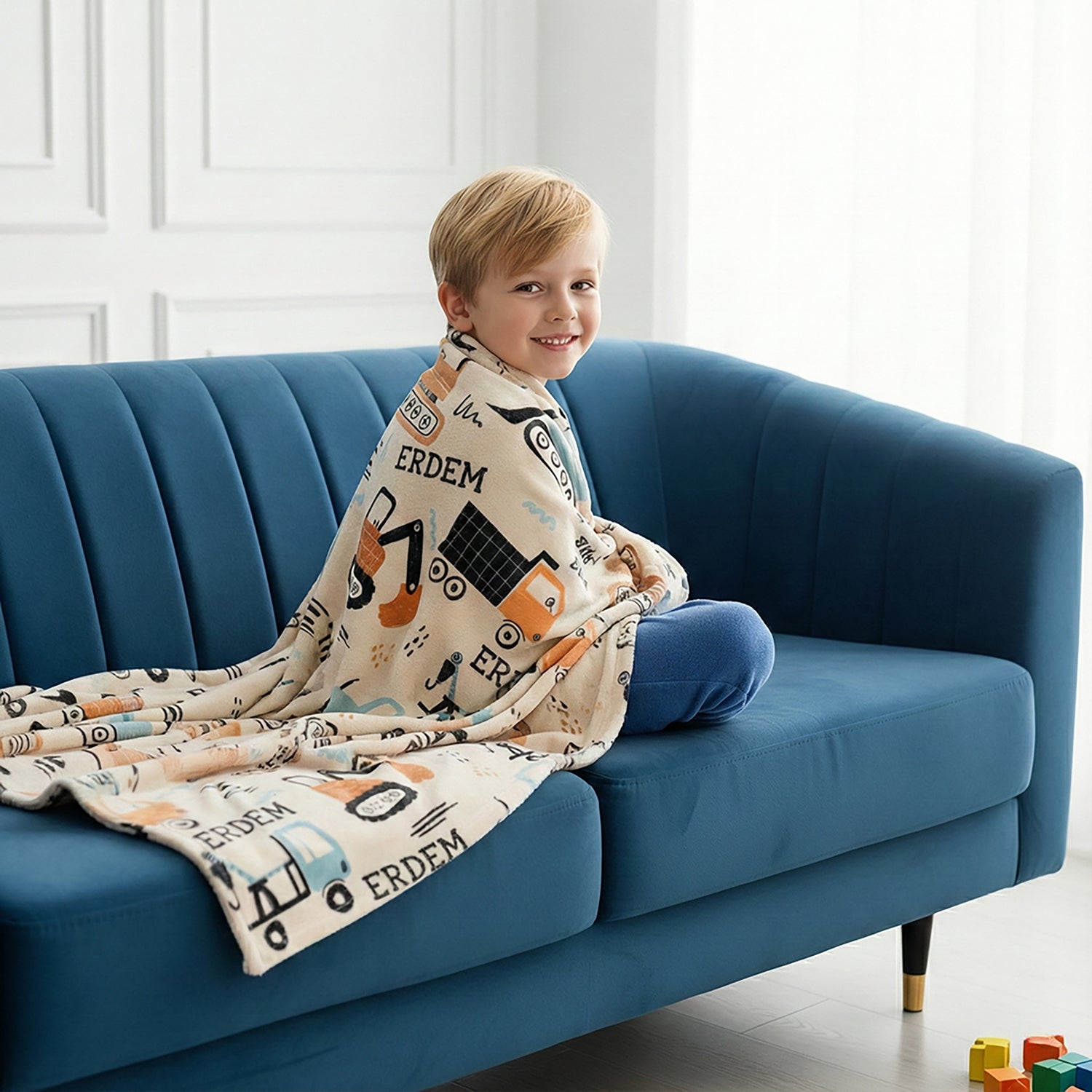 Bonibom İş Makinesi Çocuk Battaniyesi