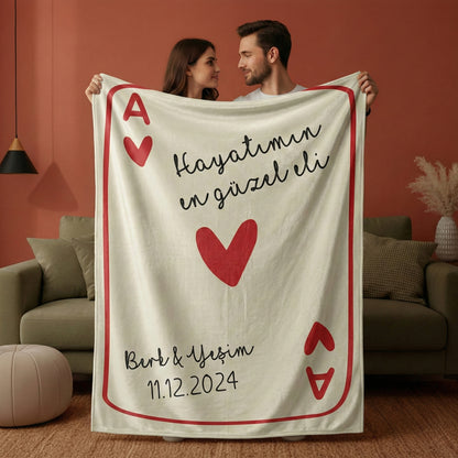 Aşk Kartı Battaniyesi