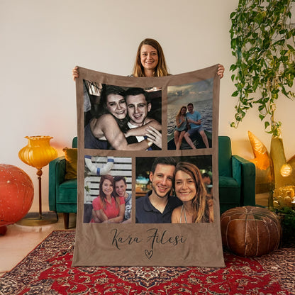 Bonibom Resim Çift Kolajlı Battaniye