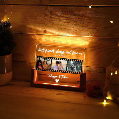 KİŞİYE ÖZEL &quot;BEST FRIENDS&quot; LED AKRİLİK LAMBA