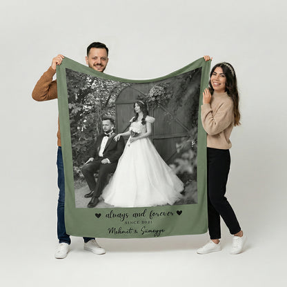 Sevgililer Gününe Özel Resim Kolajlı Battaniye