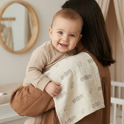 Kişiye Özel %100 Pamuk Müslin Battaniye