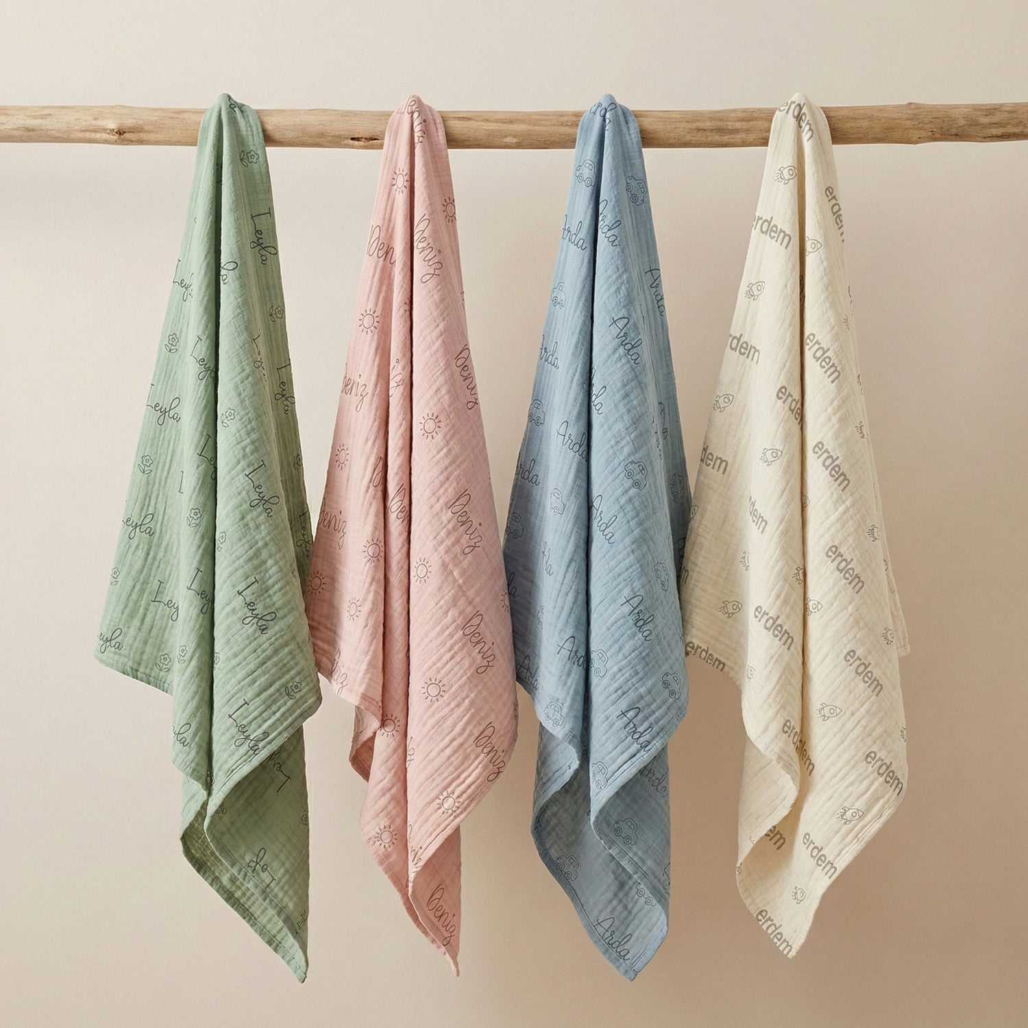 Kişiye Özel %100 Pamuk Müslin Battaniye