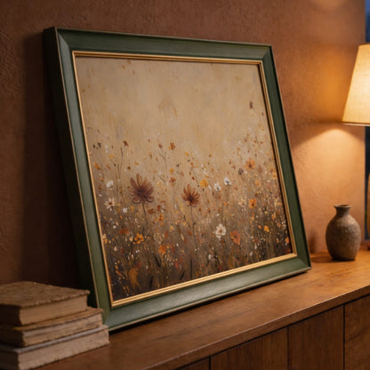 "Orange Flowers" Floral Tablo