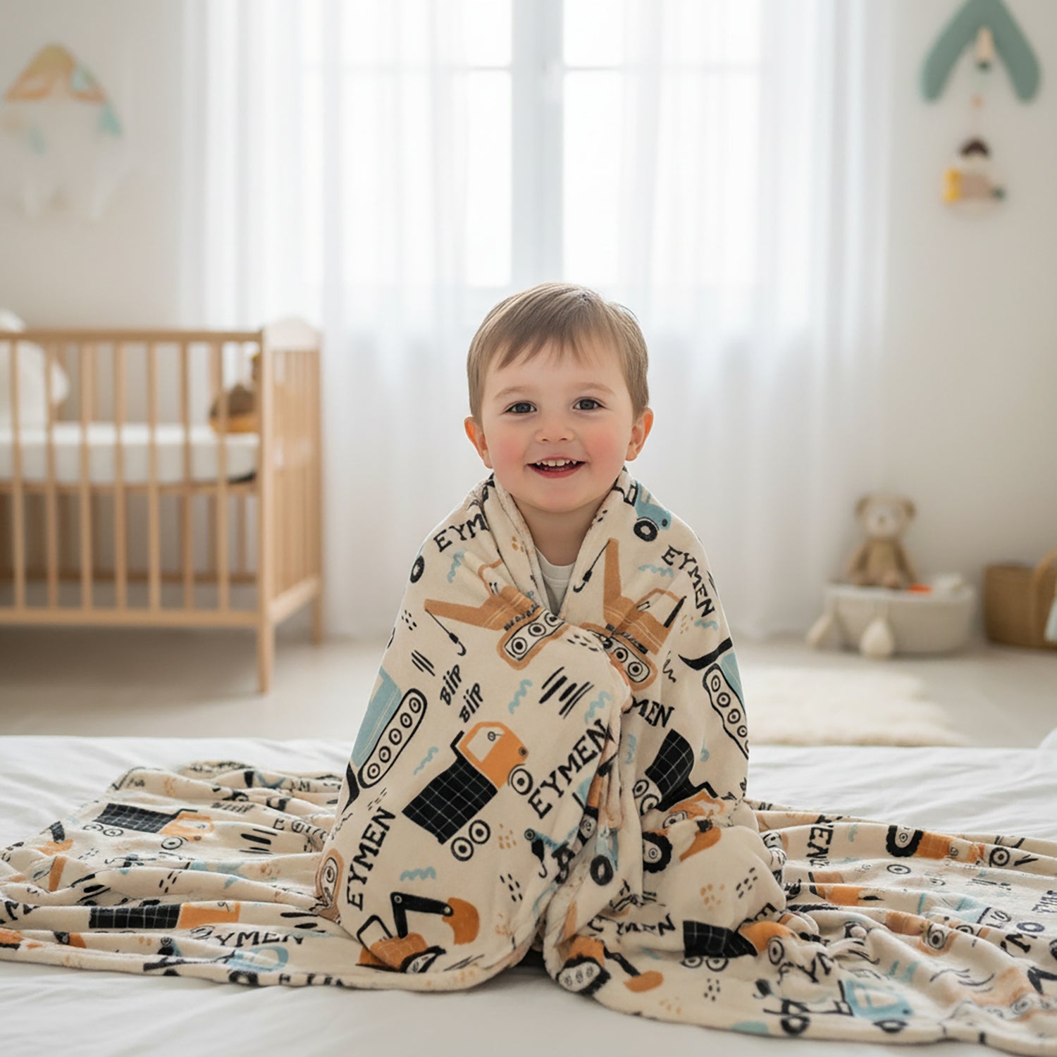 Bonibom İş Makinesi Çocuk Battaniyesi