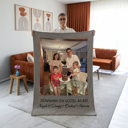 Bonibom Resim Çift Kolajlı Battaniye