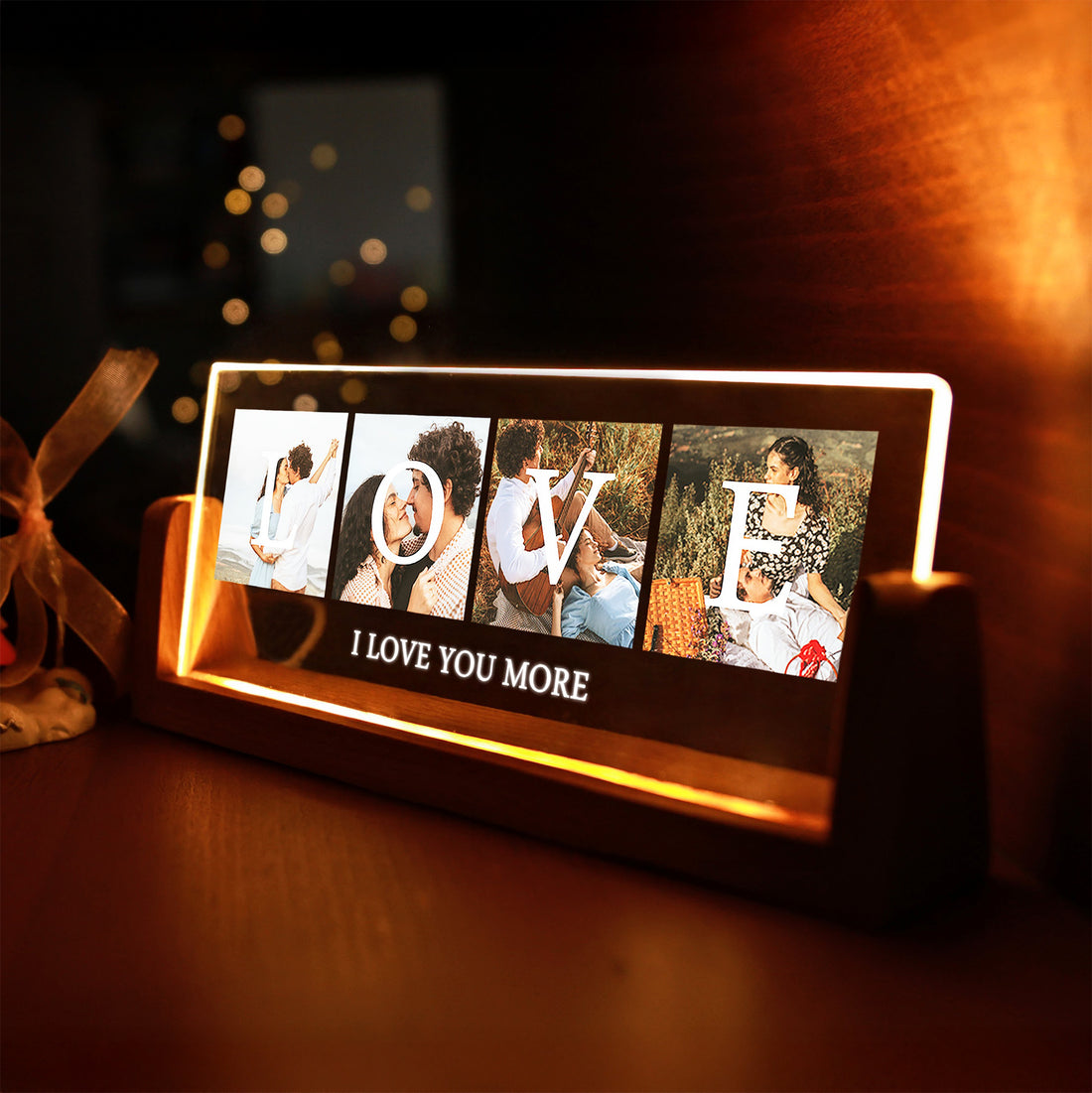 KİŞİYE ÖZEL LOVE TEMALI FOTOĞRAFLI LED GECE LAMBASI