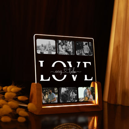 KİŞİYE ÖZEL LOVE LED IŞIKLI FOTOĞRAFLI GECE LAMBASI