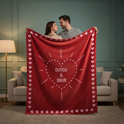 Kalpli İsimli Çift Battaniyesi