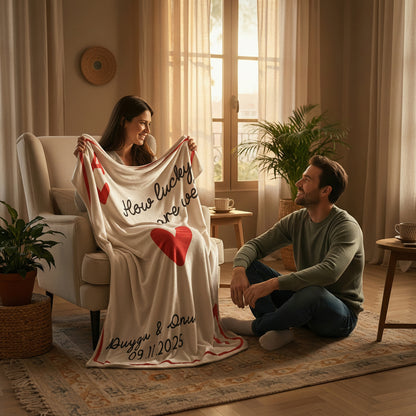 Aşk Kartı Battaniyesi