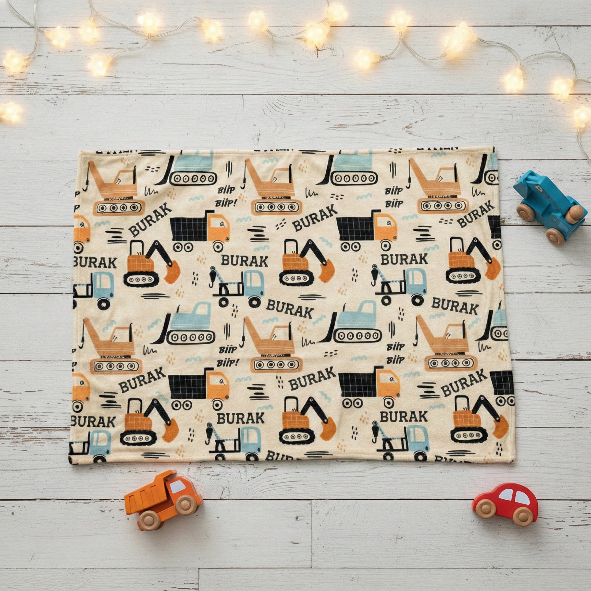 Bonibom İş Makinesi Çocuk Battaniyesi