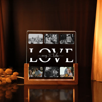 KİŞİYE ÖZEL LOVE LED IŞIKLI FOTOĞRAFLI GECE LAMBASI