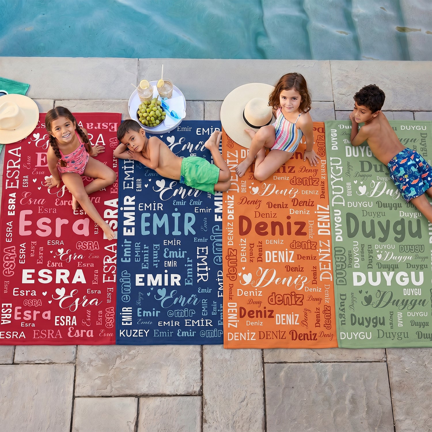 "İsim Şöleni" Serisi Plaj Havlusu-Bonibom Özel Koleksiyonu