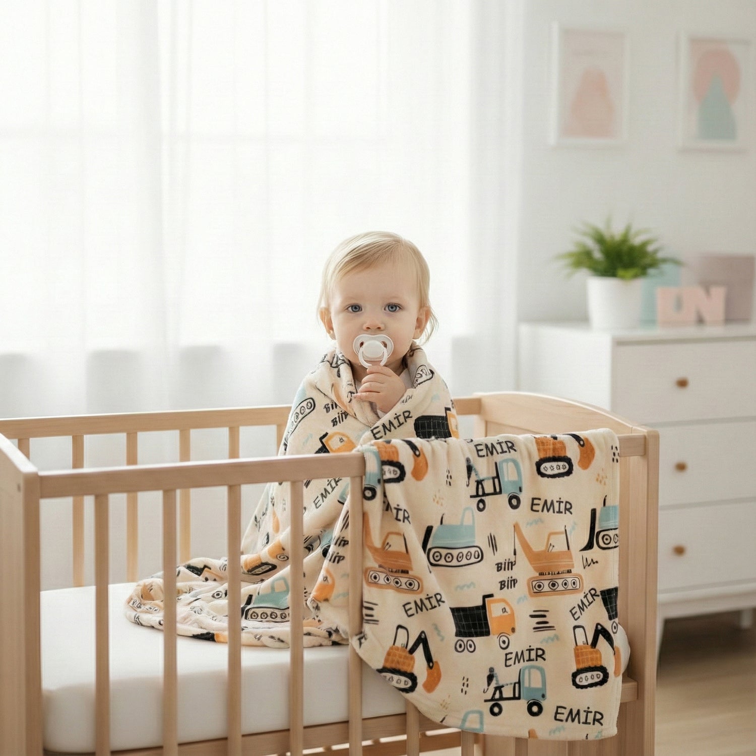 Bonibom İş Makinesi Çocuk Battaniyesi