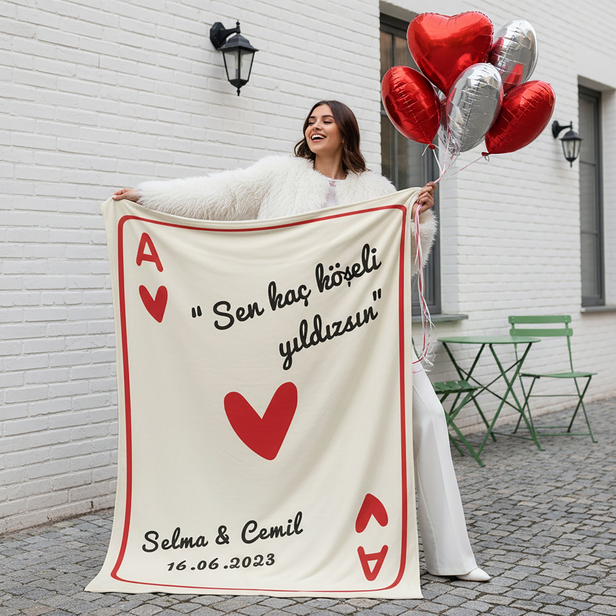 Aşk Kartı Battaniyesi