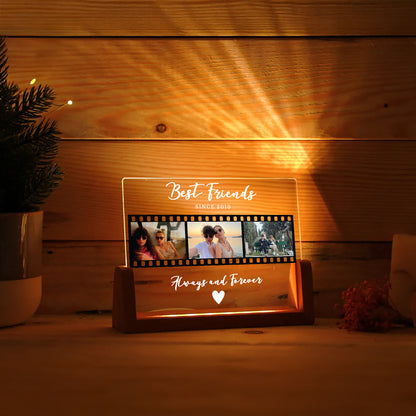 KİŞİYE ÖZEL &quot;BEST FRIENDS&quot; LED AKRİLİK LAMBA
