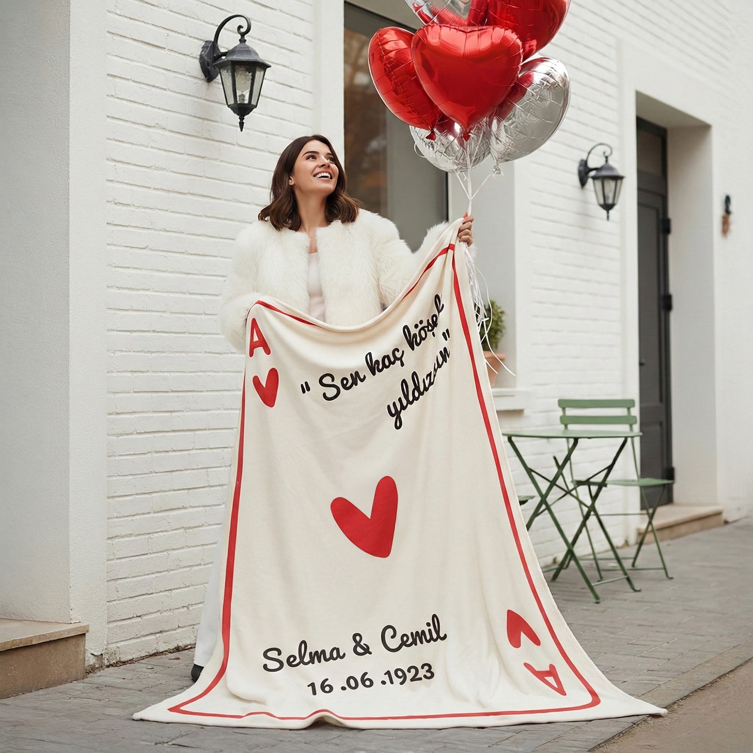 Aşk Kartı Battaniyesi